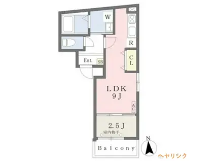 MOVE上飯田(1LDK/2階)の間取り写真