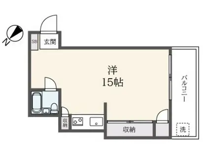 サニーテラス(ワンルーム/4階)の間取り写真