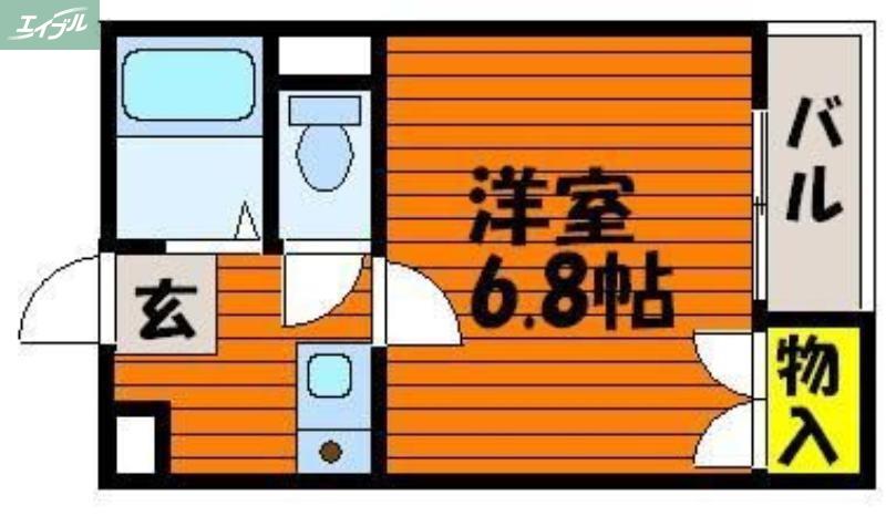 後楽苑マンション(1K/4階)の間取り写真
