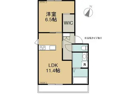 シルエーラ上田(1LDK/3階)の間取り写真