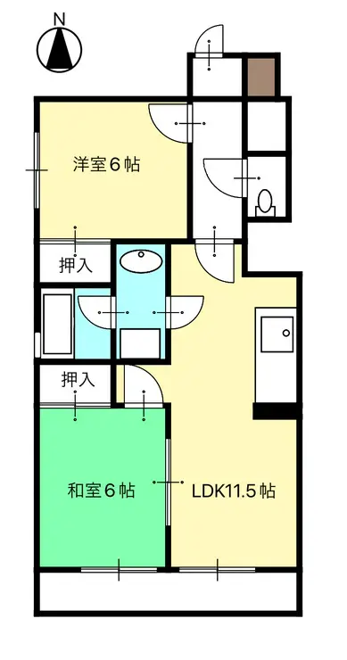 パークサイド茅山 2階階 間取り