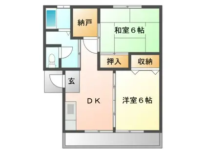 KAMIKENAP(2SDK/2階)の間取り写真