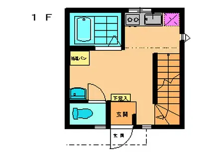 VILLAタキタ(1DK/2階)の間取り写真