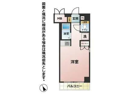 フォルム小倉南弐番館(ワンルーム/2階)の間取り写真