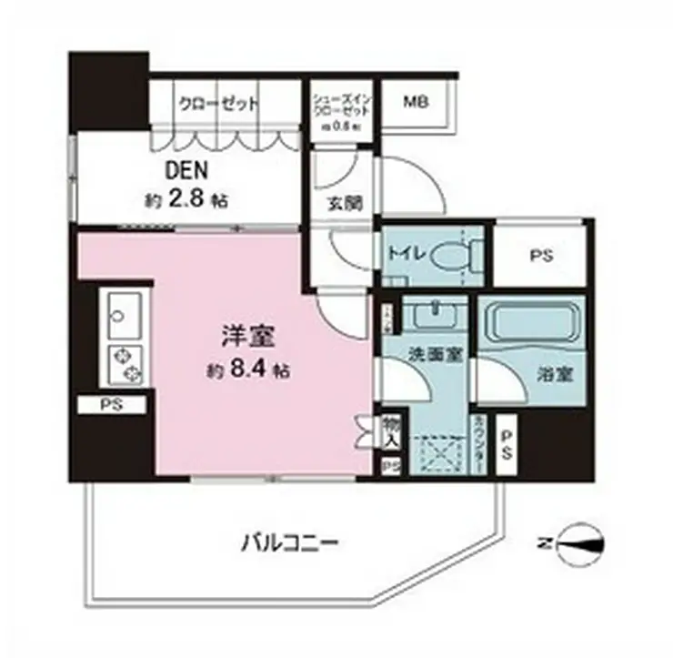 ザ・パークハウス新宿柏木 13階階 間取り