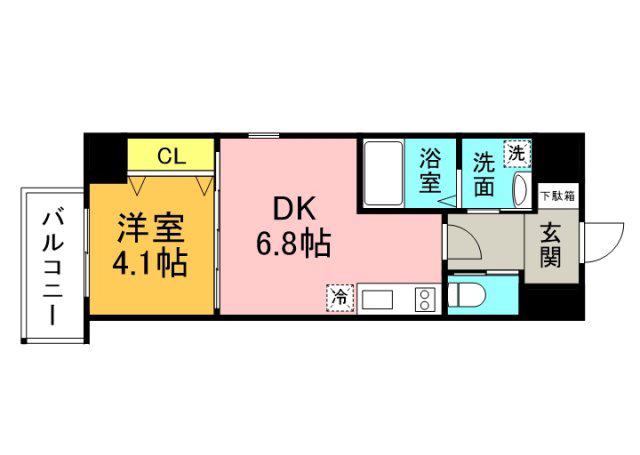 KATAYAMA BLDG.23(1LDK/7階)の間取り写真