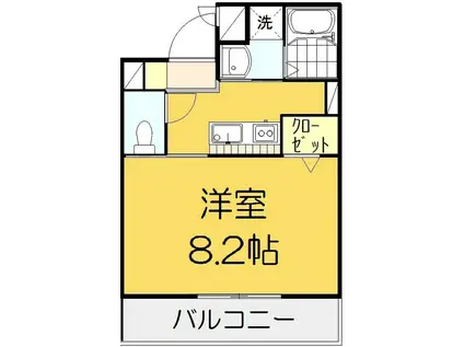 SUCCESS22(1K/3階)の間取り写真