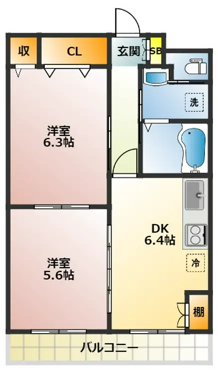 グラース・ビ高島平 2階階 間取り
