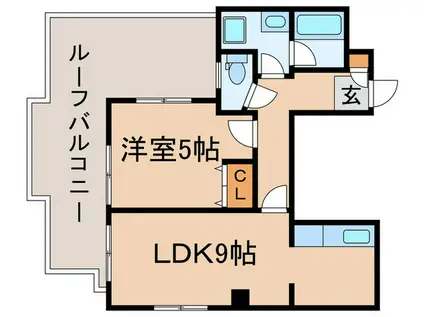 グランドステータス藤間ビル(1LDK/4階)の間取り写真