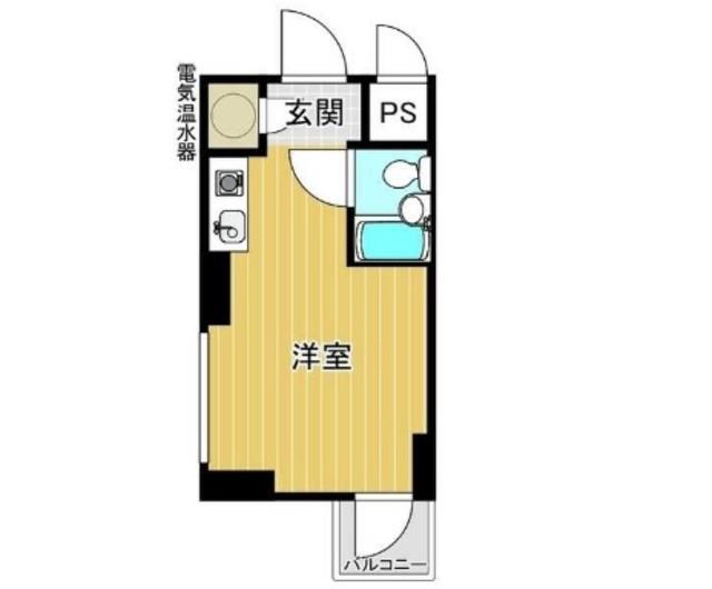 メゾン南平C棟(ワンルーム/2階)の間取り写真
