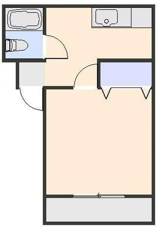 ワンルーム塚本 2階階 間取り