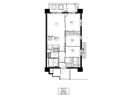 S-RESIDENCE東浦和AGUA(3LDK/1階)の間取り写真