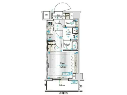 ブライズフォルム墨田(1K/2階)の間取り写真