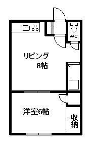 シャルマンサンユー(1DK/1階)の間取り写真