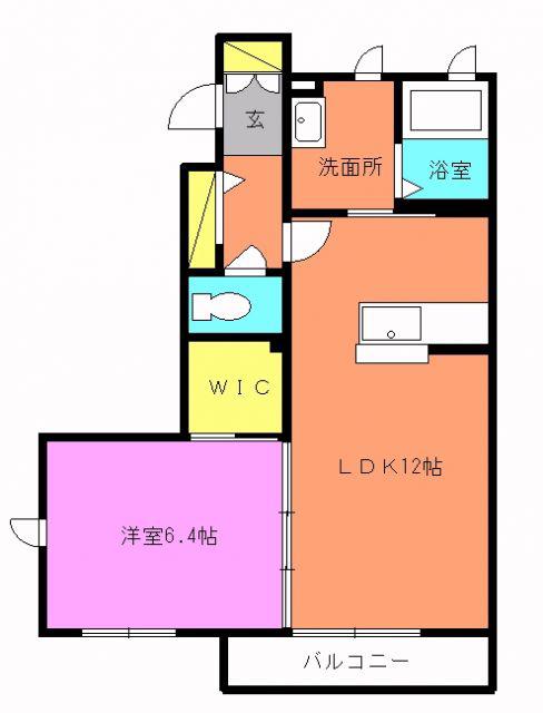 ブランエールI(1LDK/1階)の間取り写真
