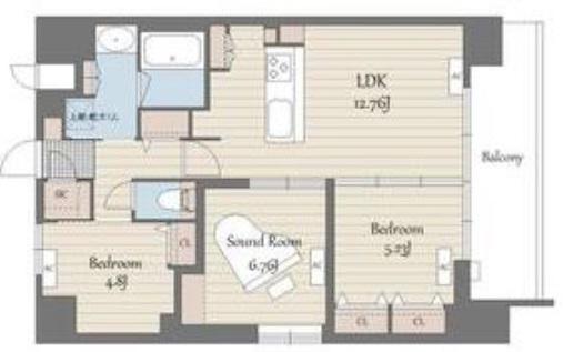 S-RESIDENCE天満橋AR(2SLDK/14階)の間取り写真