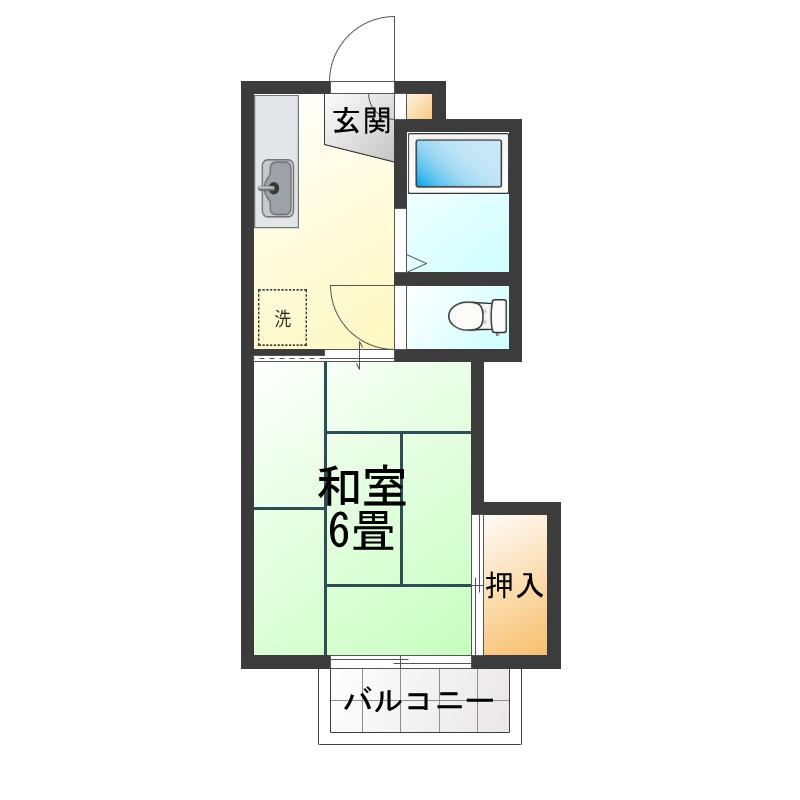 尾形コーポ(1K/2階)の間取り写真