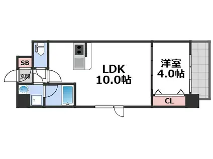 SK RESIDENCES 放出(1LDK/4階)の間取り写真