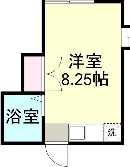 ヴィラ鶴新田 弐番館(ワンルーム/2階)の間取り写真
