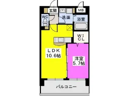 アルティメゾン博多(1LDK/4階)の間取り写真