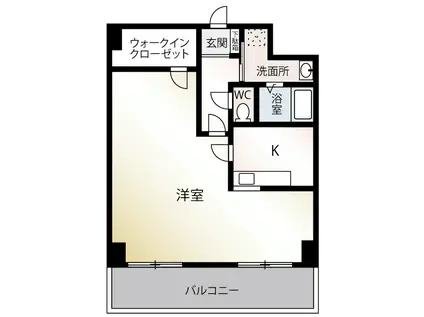 コンフォール・エスティオ(1K/5階)の間取り写真