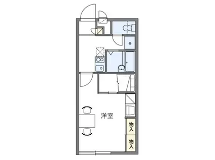 ＪＲ関西本線 久宝寺駅 徒歩3分 3階建 築22年(1K/1階)の間取り写真