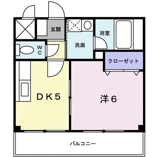 トリニティーグレース(1DK/3階)の間取り写真