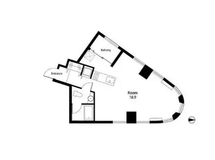 COLUMN(ワンルーム/5階)の間取り写真
