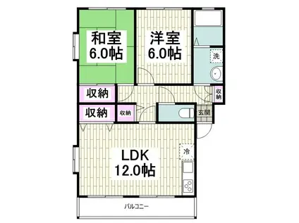 シーレックス津久井浜C(2LDK/3階)の間取り写真