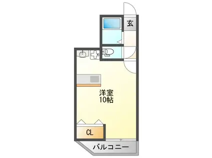 ラパンジール塚本(ワンルーム/5階)の間取り写真