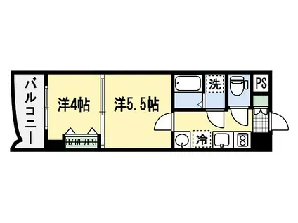 ロイヤルマジェスティ(2K/13階)の間取り写真