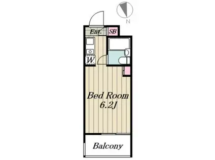 ユーコート上馬(ワンルーム/5階)の間取り写真