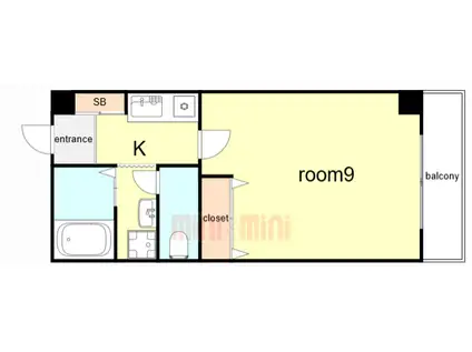 ハイツ細田(1K/1階)の間取り写真