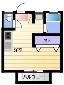 メゾン北山(ワンルーム/1階)の間取り写真