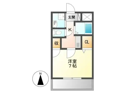 MA・MAISON友(1K/2階)の間取り写真