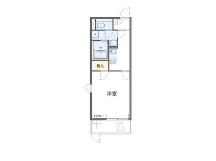 レオネクストNAKAJYU(1K/2階)の間取り写真