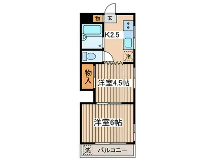 山本コーポ(2K/3階)の間取り写真