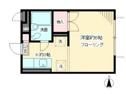 CORNEL HOUSE-コーネル ハウス-(ワンルーム/1階)の間取り写真