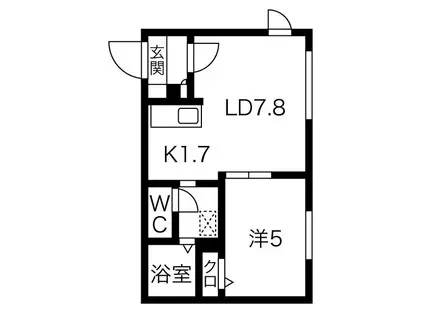 コローレN13W15(1LDK/2階)の間取り写真