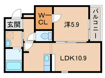 フジパレス和歌山黒田I番館(1LDK/1階)の間取り写真