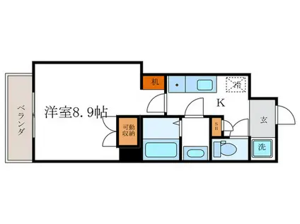へーベルラボ京大前(1K/1階)の間取り写真