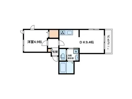 グレイス駒込(1DK/3階)の間取り写真