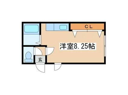 コーポIF(ワンルーム/2階)の間取り写真