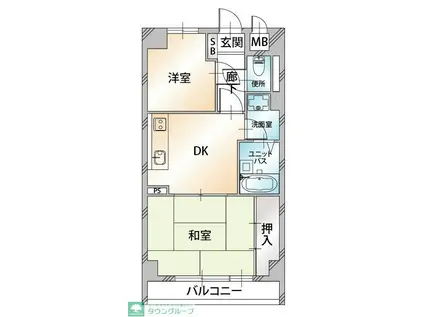 U RESIDENCE三鷹(2K/1階)の間取り写真