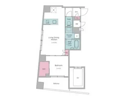 クレヴィアリグゼ西巣鴨(1LDK/3階)の間取り写真