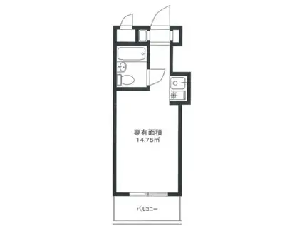 ペガサスマンション経堂(ワンルーム/3階)の間取り写真