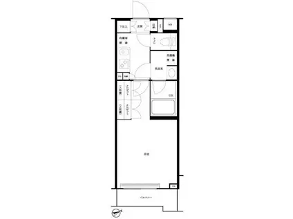 ルーブル大森西(1K/3階)の間取り写真