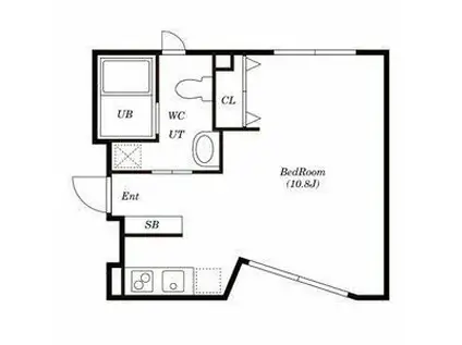 ソウ ヨツヤ フナマチ(ワンルーム/3階)の間取り写真