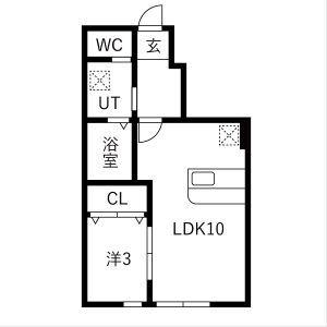 グラージアス(1LDK/1階)の間取り写真