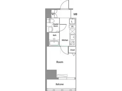 大神宮下RESIDENCE(1K/9階)の間取り写真